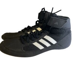 adidas Black and White High-Top Athletic Shoes